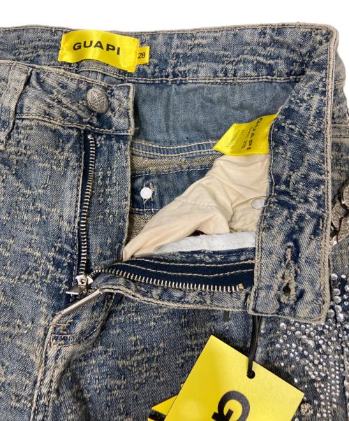 GUAPI（グアピ）GUAPI (グアピ) VINTAGE BLUE DISTRESSED CROSS DENIM インディゴ サイズ:71cm(W28) 未使用品の古着・服飾アイテム