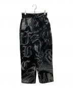 FB COUNTYエフビーカウンティー）の古着「TATTED UP SWEAT PANTS」｜ブラック×グレー