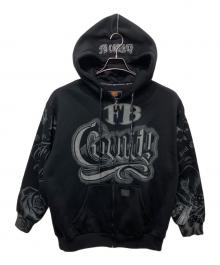 FB COUNTY（エフビーカウンティー）の古着「TATTED UP ZIP HOODIE」｜ブラック×グレー