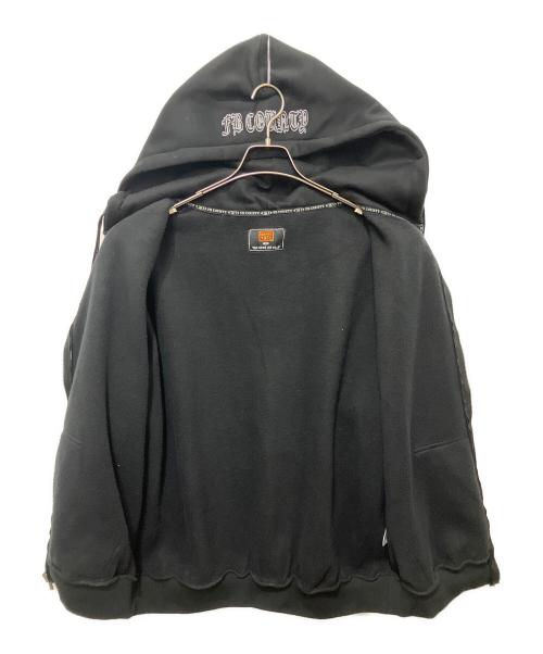 FB COUNTY（エフビーカウンティー）FB COUNTY (エフビーカウンティー) TATTED UP ZIP HOODIE ブラック×グレー サイズ:Sの古着・服飾アイテム