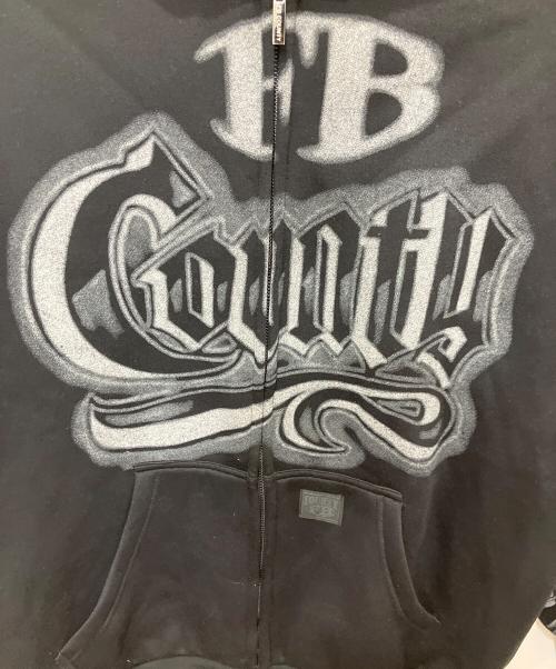 FB COUNTY（エフビーカウンティー）FB COUNTY (エフビーカウンティー) TATTED UP ZIP HOODIE ブラック×グレー サイズ:Sの古着・服飾アイテム