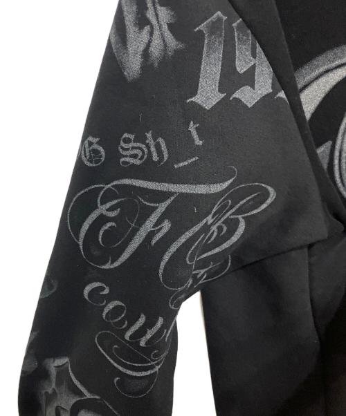 FB COUNTY（エフビーカウンティー）FB COUNTY (エフビーカウンティー) TATTED UP ZIP HOODIE ブラック×グレー サイズ:Sの古着・服飾アイテム