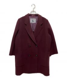 Burberry's（バーバリーズ）の古着「カシミヤ混ウールコート」｜ワインレッド