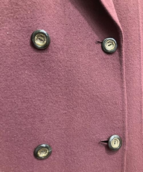 Burberry's（バーバリーズ）Burberry's (バーバリーズ) カシミヤ混ウールコート ワインレッド サイズ:9ARの古着・服飾アイテム