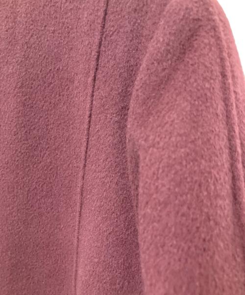 Burberry's（バーバリーズ）Burberry's (バーバリーズ) カシミヤ混ウールコート ワインレッド サイズ:9ARの古着・服飾アイテム