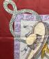 中古・古着 HERMES (エルメス) CHARREADA シルクスカーフ ブルー×レッド：18000円