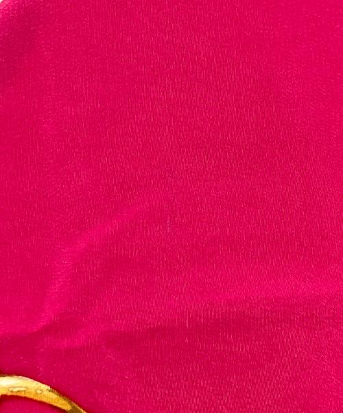 CHANEL（シャネル）CHANEL (シャネル) マドモアセル シルクスカーフ ピンク×ブラックの古着・服飾アイテム