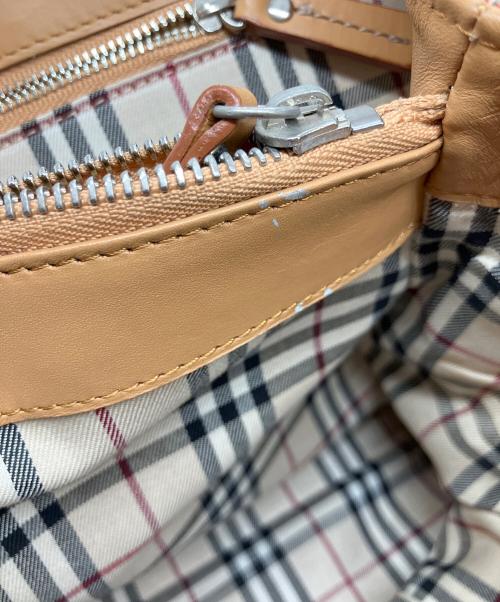 BURBERRY（バーバリー）BURBERRY (バーバリー) トートバッグ レッド×ベージュの古着・服飾アイテム