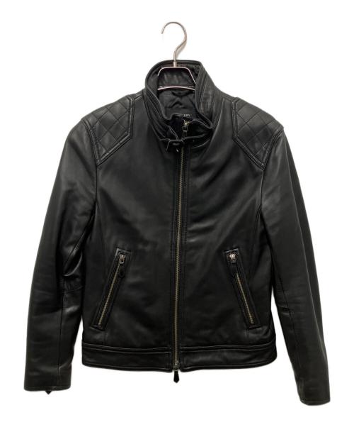 BURBERRY BLACK LABEL（バーバリーブラックレーベル）BURBERRY BLACK LABEL (バーバリーブラックレーベル) シングルライダースジャケット ブラック サイズ:Mの古着・服飾アイテム