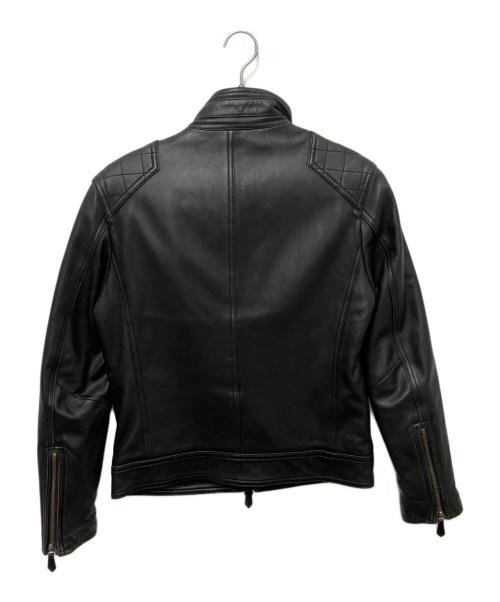 BURBERRY BLACK LABEL（バーバリーブラックレーベル）BURBERRY BLACK LABEL (バーバリーブラックレーベル) シングルライダースジャケット ブラック サイズ:Mの古着・服飾アイテム