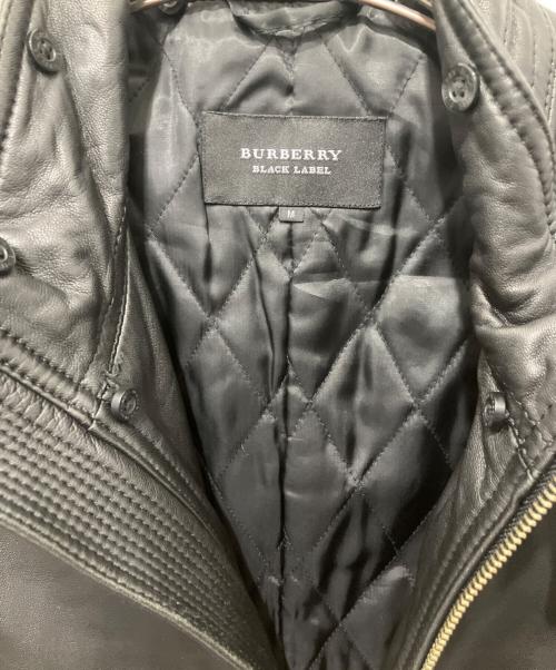 BURBERRY BLACK LABEL（バーバリーブラックレーベル）BURBERRY BLACK LABEL (バーバリーブラックレーベル) シングルライダースジャケット ブラック サイズ:Mの古着・服飾アイテム