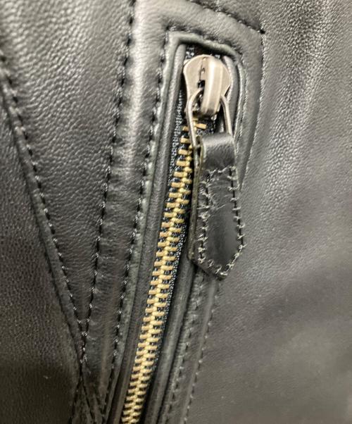 BURBERRY BLACK LABEL（バーバリーブラックレーベル）BURBERRY BLACK LABEL (バーバリーブラックレーベル) シングルライダースジャケット ブラック サイズ:Mの古着・服飾アイテム