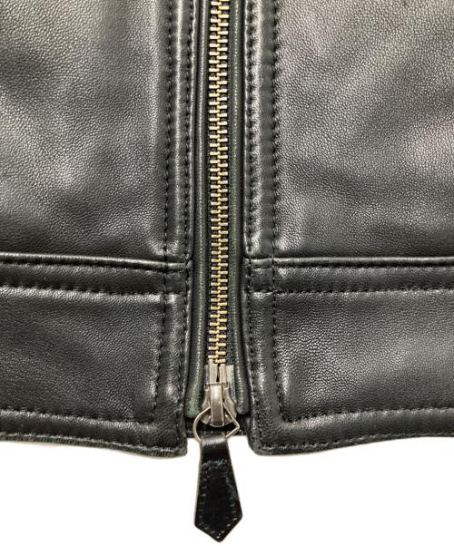 BURBERRY BLACK LABEL（バーバリーブラックレーベル）BURBERRY BLACK LABEL (バーバリーブラックレーベル) シングルライダースジャケット ブラック サイズ:Mの古着・服飾アイテム