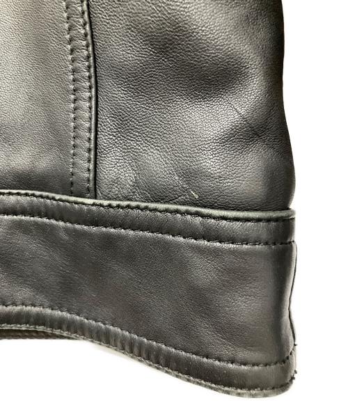 BURBERRY BLACK LABEL（バーバリーブラックレーベル）BURBERRY BLACK LABEL (バーバリーブラックレーベル) シングルライダースジャケット ブラック サイズ:Mの古着・服飾アイテム