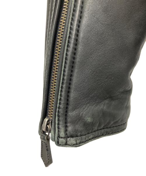 BURBERRY BLACK LABEL（バーバリーブラックレーベル）BURBERRY BLACK LABEL (バーバリーブラックレーベル) シングルライダースジャケット ブラック サイズ:Mの古着・服飾アイテム