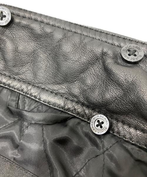 BURBERRY BLACK LABEL（バーバリーブラックレーベル）BURBERRY BLACK LABEL (バーバリーブラックレーベル) シングルライダースジャケット ブラック サイズ:Mの古着・服飾アイテム