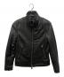 BURBERRY BLACK LABEL（バーバリーブラックレーベル）の古着「シングルライダースジャケット」｜ブラック