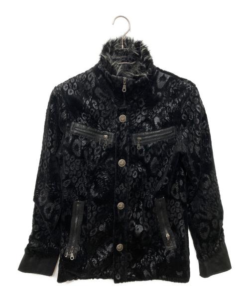 BUFFALO BOBS（バッファローボブズ）BUFFALO BOBS (バッファローボブズ) 00s レオパードファージャケット ブラック サイズ:1の古着・服飾アイテム