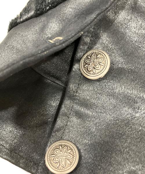 BUFFALO BOBS（バッファローボブズ）BUFFALO BOBS (バッファローボブズ) 00s レオパードファージャケット ブラック サイズ:1の古着・服飾アイテム