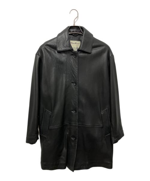 Eddie Bauer（エディーバウアー）Eddie Bauer (エディーバウアー) 90s 羊革レザーカーコート ブラック サイズ:SIZE WOMENS Mの古着・服飾アイテム