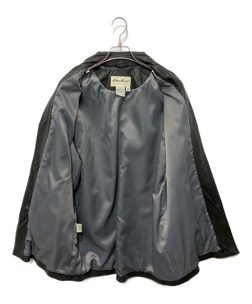 Eddie Bauer（エディーバウアー）Eddie Bauer (エディーバウアー) 90s 羊革レザーカーコート ブラック サイズ:SIZE WOMENS Mの古着・服飾アイテム