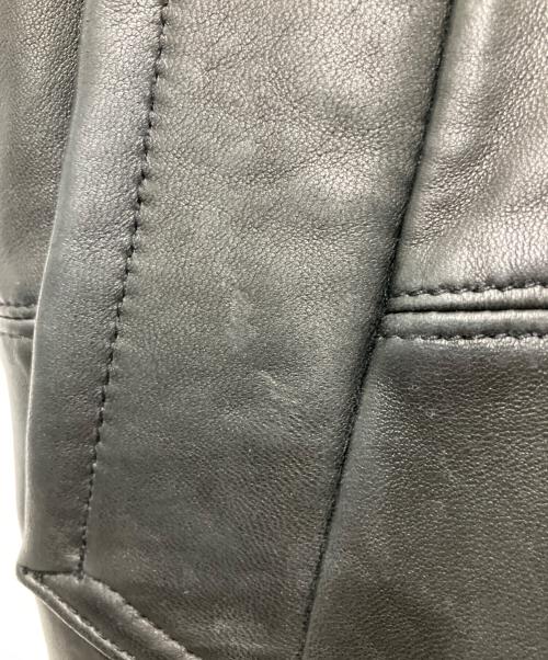 Eddie Bauer（エディーバウアー）Eddie Bauer (エディーバウアー) 90s 羊革レザーカーコート ブラック サイズ:SIZE WOMENS Mの古着・服飾アイテム