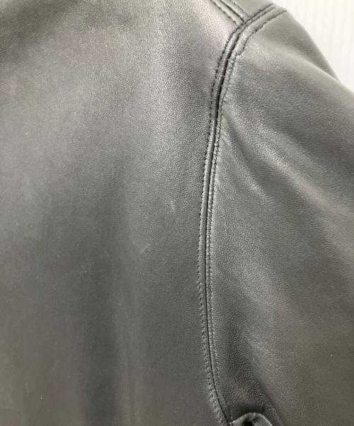 Eddie Bauer（エディーバウアー）Eddie Bauer (エディーバウアー) 90s 羊革レザーカーコート ブラック サイズ:SIZE WOMENS Mの古着・服飾アイテム