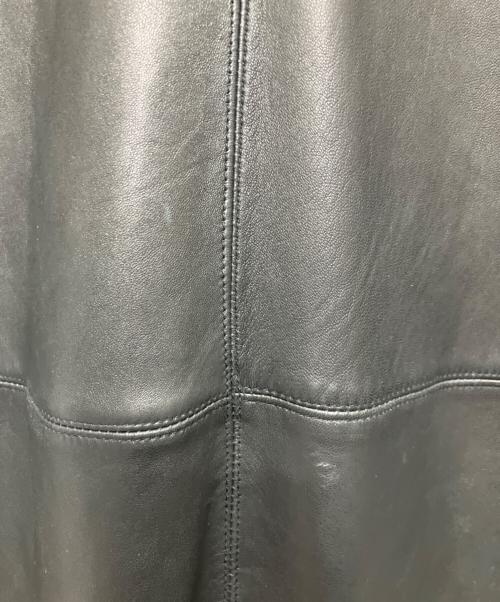 Eddie Bauer（エディーバウアー）Eddie Bauer (エディーバウアー) 90s 羊革レザーカーコート ブラック サイズ:SIZE WOMENS Mの古着・服飾アイテム