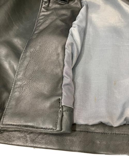 Eddie Bauer（エディーバウアー）Eddie Bauer (エディーバウアー) 90s 羊革レザーカーコート ブラック サイズ:SIZE WOMENS Mの古着・服飾アイテム