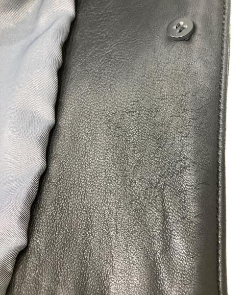 Eddie Bauer（エディーバウアー）Eddie Bauer (エディーバウアー) 90s 羊革レザーカーコート ブラック サイズ:SIZE WOMENS Mの古着・服飾アイテム
