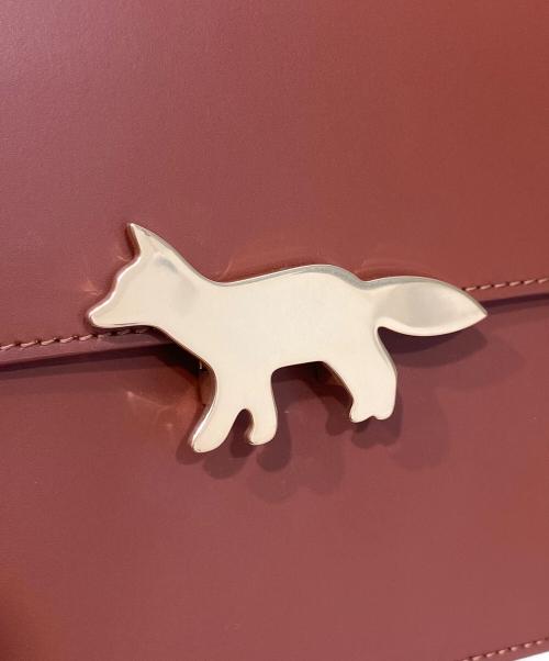 maison kitsune（メゾンキツネ）MAISON KITSUNE (メゾンキツネ) Edie ショルダーバッグ ブラウンの古着・服飾アイテム