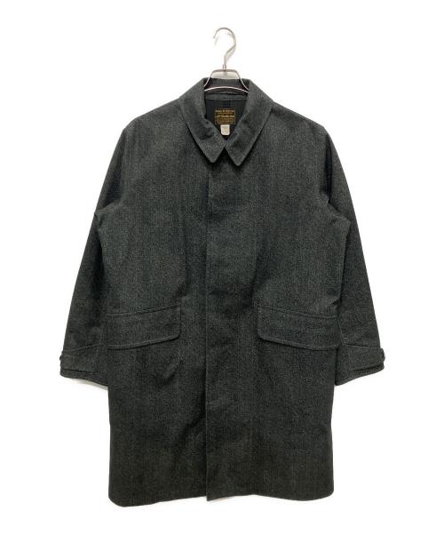RRL（ダブルアールエル）RRL (ダブルアールエル) ヘリンボーンプリントロングコート グレー サイズ:Lの古着・服飾アイテム