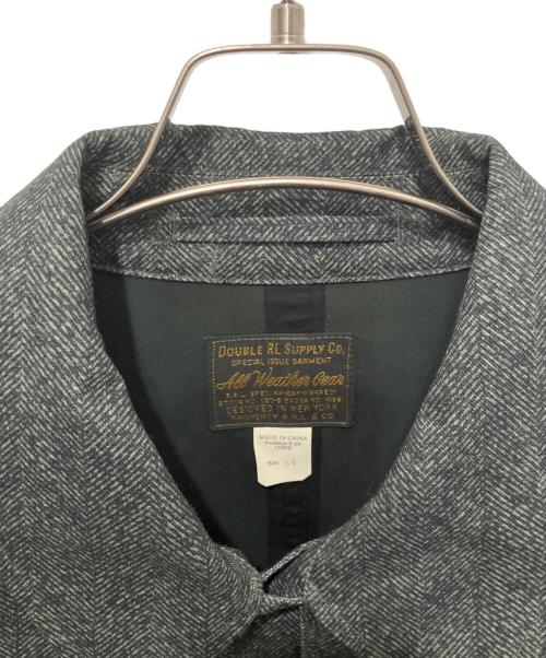 RRL（ダブルアールエル）RRL (ダブルアールエル) ヘリンボーンプリントロングコート グレー サイズ:Lの古着・服飾アイテム