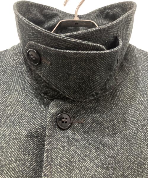 RRL（ダブルアールエル）RRL (ダブルアールエル) ヘリンボーンプリントロングコート グレー サイズ:Lの古着・服飾アイテム