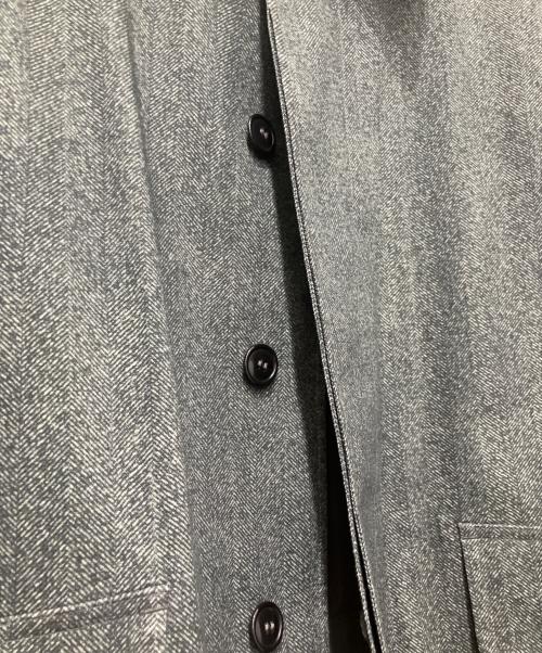 RRL（ダブルアールエル）RRL (ダブルアールエル) ヘリンボーンプリントロングコート グレー サイズ:Lの古着・服飾アイテム