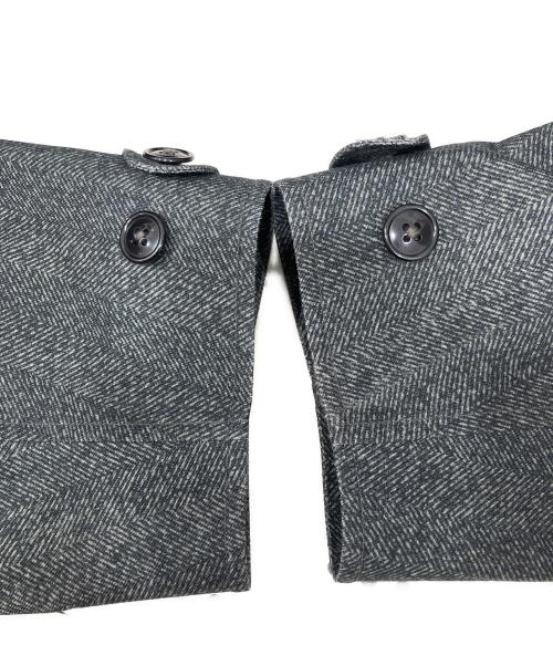 RRL（ダブルアールエル）RRL (ダブルアールエル) ヘリンボーンプリントロングコート グレー サイズ:Lの古着・服飾アイテム