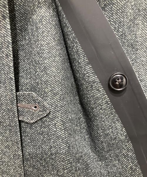 RRL（ダブルアールエル）RRL (ダブルアールエル) ヘリンボーンプリントロングコート グレー サイズ:Lの古着・服飾アイテム