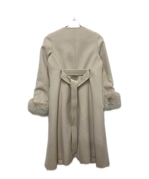 GRACE CONTINENTAL（（グレースコンチネンタル）GRACE CONTINENTAL (（グレースコンチネンタル) ノーカラービーバーコート ベージュ サイズ:38の古着・服飾アイテム