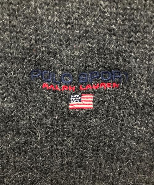 POLO SPORT（ポロスポーツ）POLO SPORT (ポロスポーツ) 90s ウールニットパーカー グレー サイズ:Mの古着・服飾アイテム