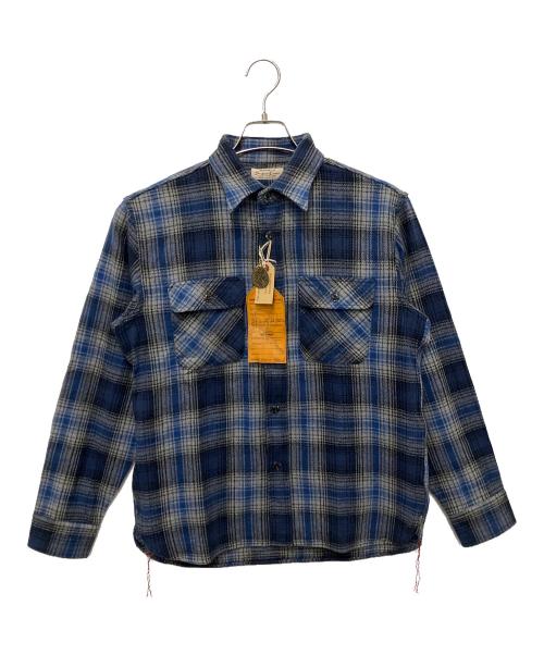 SUGAR CANE（シュガーケーン）SUGAR CANE (シュガーケーン) FICTION ROMANCE HERRINGBONE TWILL CHECK WORK SHIRT ブルー×グレー サイズ:S 未使用品の古着・服飾アイテム