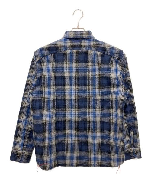 SUGAR CANE（シュガーケーン）SUGAR CANE (シュガーケーン) FICTION ROMANCE HERRINGBONE TWILL CHECK WORK SHIRT ブルー×グレー サイズ:S 未使用品の古着・服飾アイテム