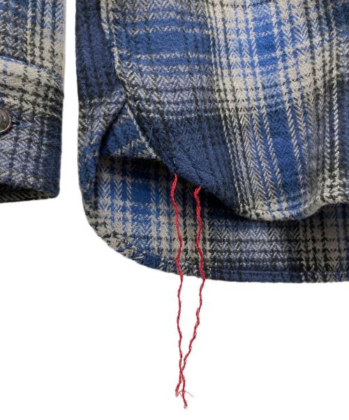 SUGAR CANE（シュガーケーン）SUGAR CANE (シュガーケーン) FICTION ROMANCE HERRINGBONE TWILL CHECK WORK SHIRT ブルー×グレー サイズ:S 未使用品の古着・服飾アイテム