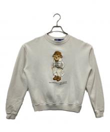 POLO RALPH LAUREN（ポロ・ラルフローレン）の古着「Polo ベア フリース クルーネック」｜ホワイト