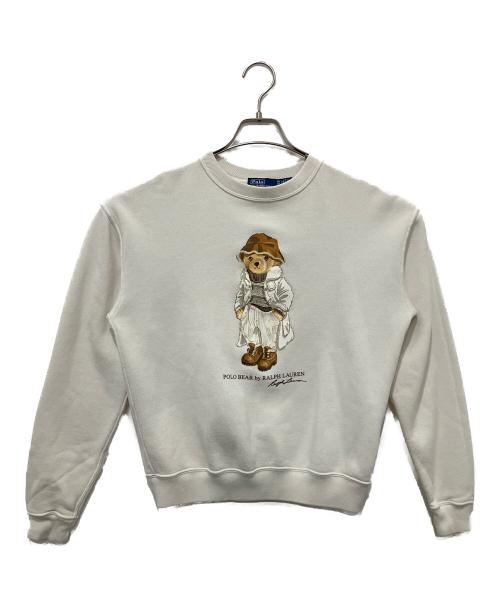 POLO RALPH LAUREN（ポロ・ラルフローレン）POLO RALPH LAUREN (ポロ・ラルフローレン) Polo ベア フリース クルーネック ホワイト サイズ:XSの古着・服飾アイテム
