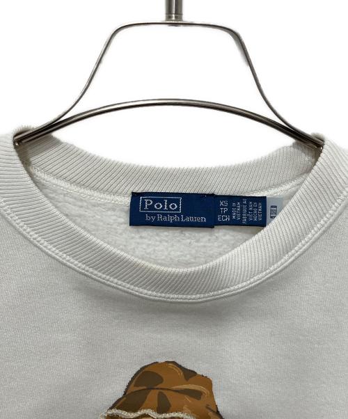 POLO RALPH LAUREN（ポロ・ラルフローレン）POLO RALPH LAUREN (ポロ・ラルフローレン) Polo ベア フリース クルーネック ホワイト サイズ:XSの古着・服飾アイテム
