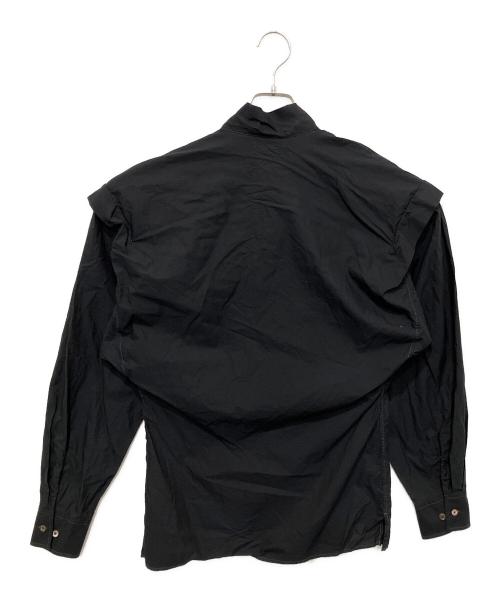 LEMAIRE（ルメール）LEMAIRE (ルメール) ウォッシュドコットンシルクのアスコットブラウス ブラック サイズ:36の古着・服飾アイテム