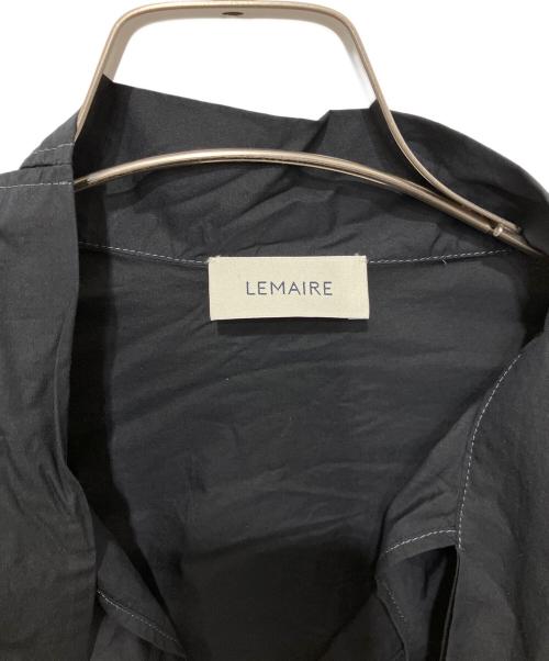 LEMAIRE（ルメール）LEMAIRE (ルメール) ウォッシュドコットンシルクのアスコットブラウス ブラック サイズ:36の古着・服飾アイテム