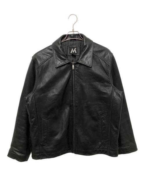 MONTEDORO（モンテドーロ）MONTEDORO (モンテドーロ) レザージャケット ブラック サイズ:Lの古着・服飾アイテム