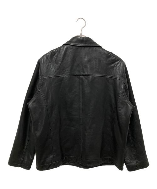 MONTEDORO（モンテドーロ）MONTEDORO (モンテドーロ) レザージャケット ブラック サイズ:Lの古着・服飾アイテム