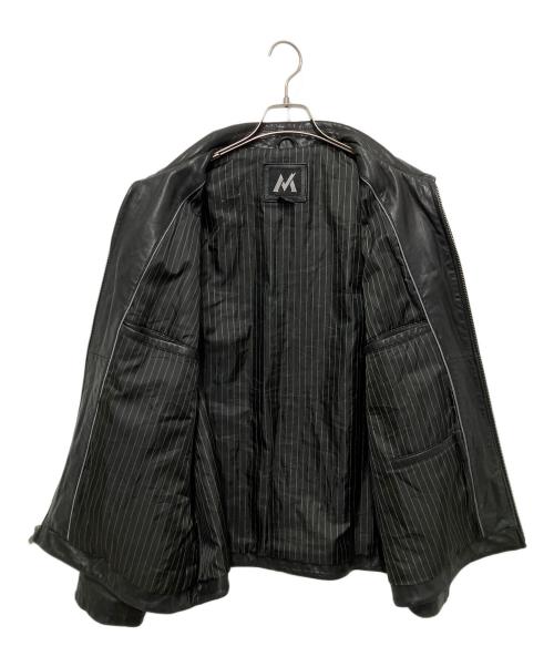 MONTEDORO（モンテドーロ）MONTEDORO (モンテドーロ) レザージャケット ブラック サイズ:Lの古着・服飾アイテム